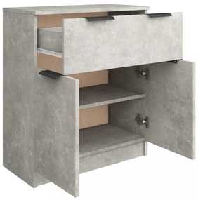 betonszürke szerelt fa tálalóasztal 60 x 30 x 70 cm