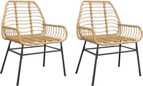 vidaXL 2 db barna polyrattan kerti szék