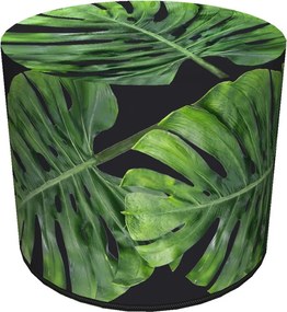Bertoni puff könnyű, stabil, ülőfelület, henger puff Galapagos Night nyomtatás