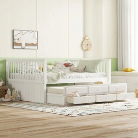 Gyerekágy, kihúzható kanapé Kihúzható ágy 3fiók 140x200+90x190 cm