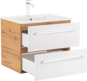 Vario Clam 60 alsó szekrény mosdóval tölgy-fehér