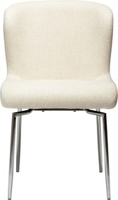 Krémszínű kárpitozott étkezőszék Glam – DAN-FORM Denmark