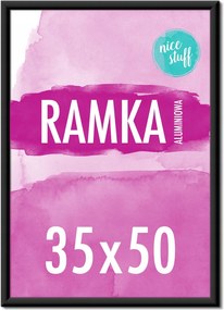Képkeret 35x50 képkeret fekete alumínium B3 képkeret
