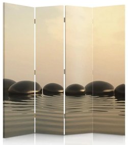 Gario Paraván Szürke zen kövekbol álló kompozíció Méret: 145 x 170 cm, Kivitelezés: Klasszikus paraván