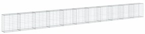horganyzott vas gabion kosár fedéllel 1100 x 50 x 100 cm