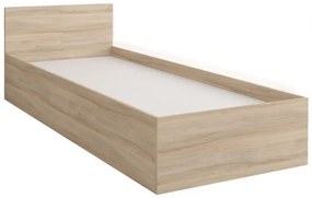 Egyszemélyes ágy 90 cm Oleg III (fehér + szonoma tölgy) (tárolóhellyel). 1071615