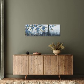 Kép - bambusz a falon (órával) (90x30 cm)