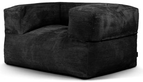 Fekete kordbársony babzsákfotel MooG – SLOWDOWN