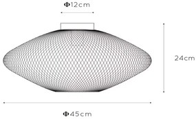 Lucide 21123/45/02 - Mennyezeti lámpa MESH 1xE27/40W/230V sárgaréz