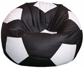 Mini babzsákfotel focilabda fekete fehér színben