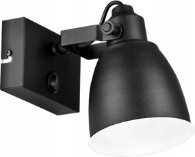 Taurus Fali lámpa kapcsolóval, fekete, 1xE14