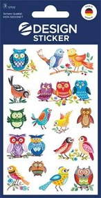 Matrica, papír, 3 ív, 76x120 mm, AVERY ZWECKFORM, Z-Design No.57512, bagoly (AY57512)