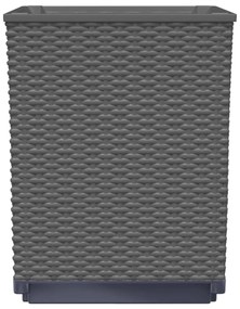 2 db fekete polipropilén növénytartó 30 x 30 x 37 cm