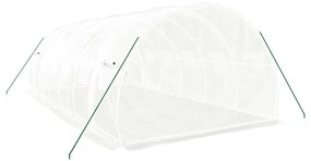 fehér acélvázas melegház 18 m² 6 x 3 x 2 m