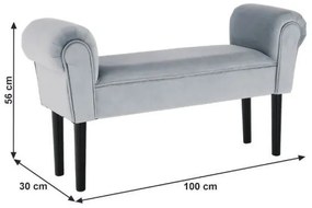 BURDA Velvet világosszürke/fekete pad