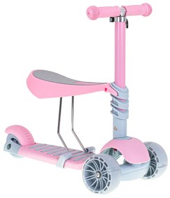 Roller üléssel és LED világító kerekekkel Rózsaszín: Rózsaszín