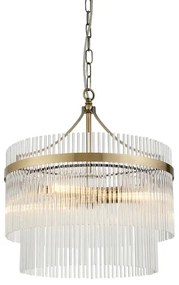 Endon 99167 - Csillár láncon MARIETTA 3xE14/7W/230V réz/átlátszó