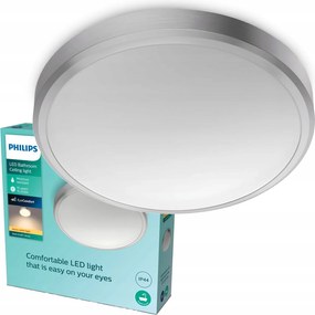 Mennyezeti lámpa Led fürdőszobai lámpa 17W 1500lm 2700K IP44 nikkel Philips