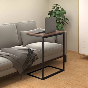 Fekete szerelt fa kisasztal 55 x 35 x 66 cm