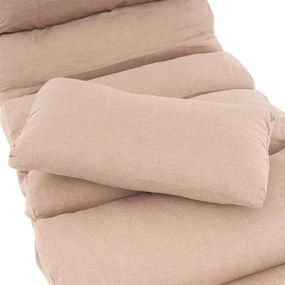 DIVERO Állítható nyugágy bézs színű