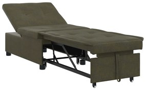 Sofa Bed 3-az-1 Kihúzható dizájn Sötétszürke Műsuede bőr