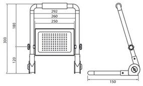 LED Reflektor állvánnyal ADVIVE WORK LED/100W/230V IP65