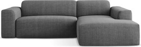 Szürke sarokkanapé (jobb oldali-heverő résszel) Keli – Makamii