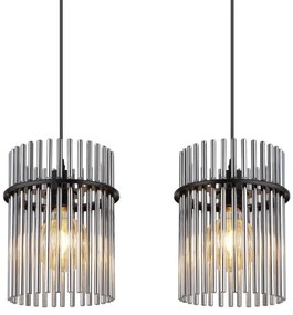 Globo 15698-4H - Csillár zsinóron GORLEY 4xE27/60W/230V fekete