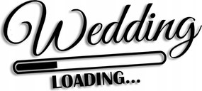 Kivágható esküvői matrica Wedding Loading különböző színekben matricákmatricák