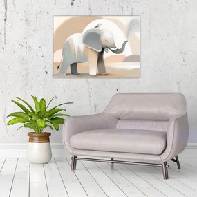 Kép - Elefánt pasztell színekben (70x50 cm)