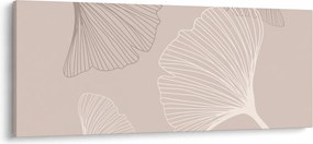 Kép - Bézs színű levelek N⁰6 (120x50 cm)