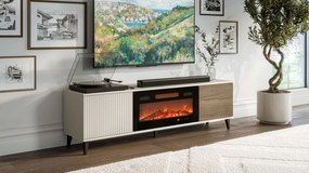 Random 2 RTV-180K TV állvány kandallóval kasmír/dió 180cm