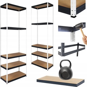 Tárolószekrény fém állvány Helios 180x45x45cm 5Px175kg Tartós