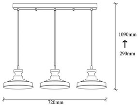 Fekete függőlámpa fém búrával Berceste – Opviq lights