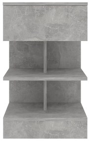 Betonszürke szerelt fa éjjeliszekrény 40 x 35 x 65 cm