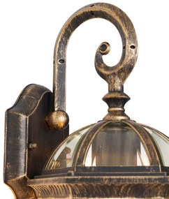 Klasszikus kültéri fali lámpa antik arany IP44 - Glasgow