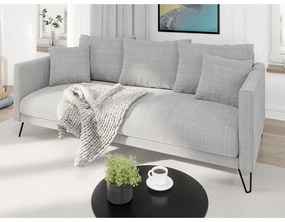 Világosszürke zsenília kanapé 200 cm Freya – Ropez