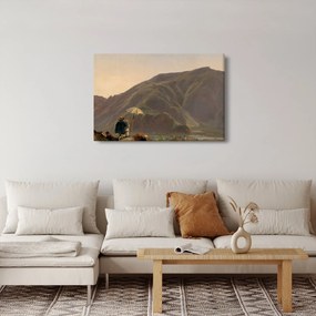 Kép - Jules Coignet, View of Bozen with a Painter, reprodukciók (90x60 cm)