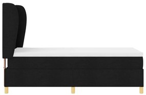 Boxspring Ágy Matrac Készlettel Fekete 90x200 cm Szövet