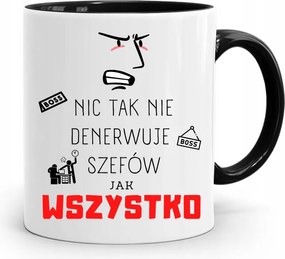 Fekete Bögre A Főnök Ajándéka Mindent Idegesít A fényképes nyomat