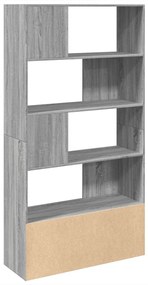 szürke sonoma színű szerelt fa könyvespolc 100 x 36 x 189 cm