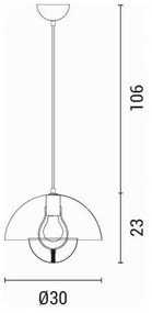 Zsinóros függőlámpa JARDEN 1xE27/15W/230V barna