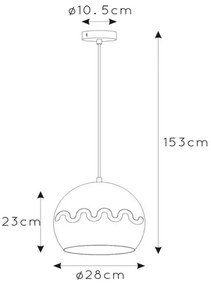 Lucide 30484/28/30 - Csillár zsinóron CORENTIN 1xE27/60W/230V fekete