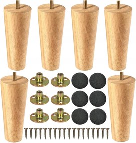 Fa bútorlábak, 6 db 15 cm