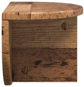 vidaXL Falpolc Falra szerelhető 2 pcs Öreg fa 38 x 19 x 19 cm Faanyag