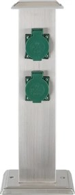 EGLO 90748 - Kültéri csatlakozós oszlop PARK 4 zöld SCHUKO IP44