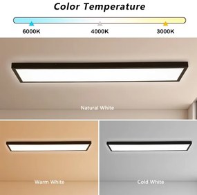 Brilagi - LED fürdőszobai világítótest FRAME LED/50W/230V 3000/4000/6000K IP44 fekete