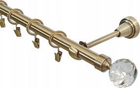 Függönykarnis szimpla fém arany mix Imperia Deco végekkel 19 mm 400 cm