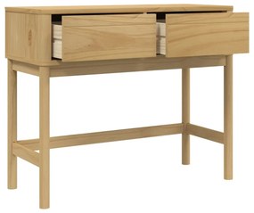 FLORO viaszbarna tömör fenyőfa tálalóasztal 89,5 x 36,5 x 73 cm