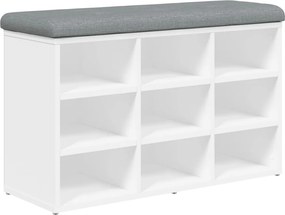 vidaXL fehér cipőpad 82 x 32 x 50 cm rétegelt fából